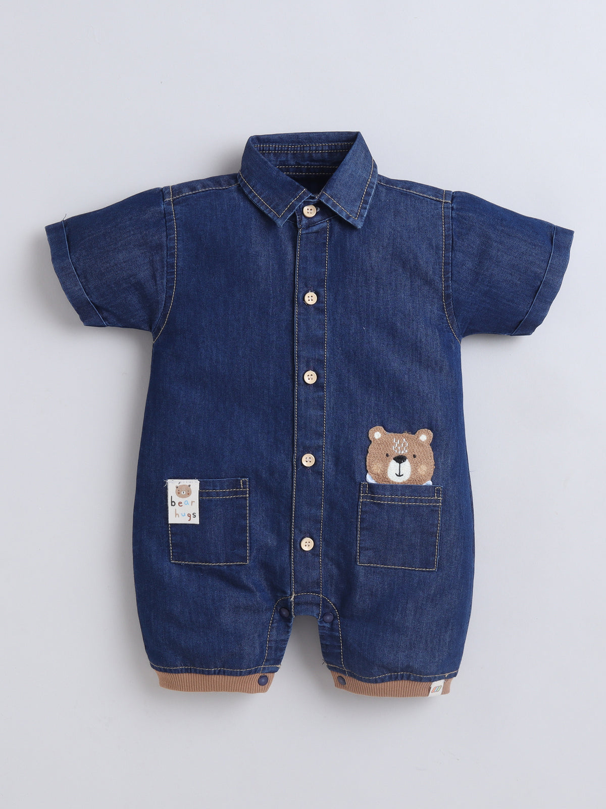 BOYS DENIM ROMPER   MM-168 light blue